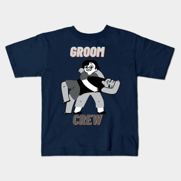 groom crew Kids T-Shirt by Ekkoha